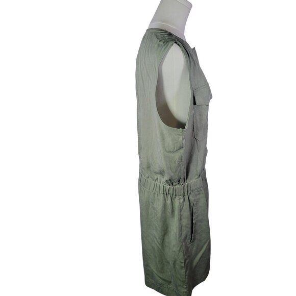 Banana Republic Women OD Green Sleeveless Romper With Pockets Size Tall L - Picture 8 of 14